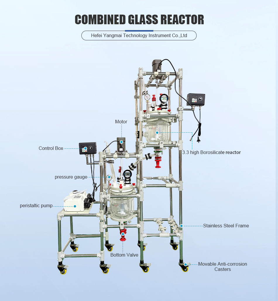 Stirred tank glass reactor Stirred tank glass reactor